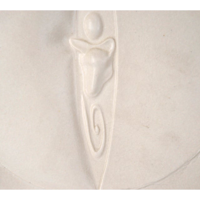 1990s Abstract Minimalist Ceramic Sculpture in White by John Toki For Sale - Image 5 of 6