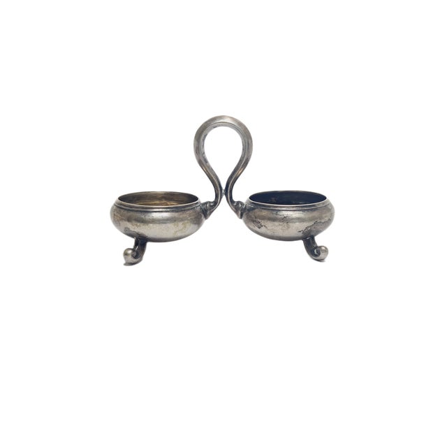 Eclectic Silver Salt and Pepper Holder, Germany, 1890s, in Very Good conditions. Designed 1890 to 1919