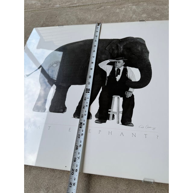Glass 1964 Signed Sid Avery Buster Keaton “What Elephant” Framed Poster For Sale - Image 7 of 9