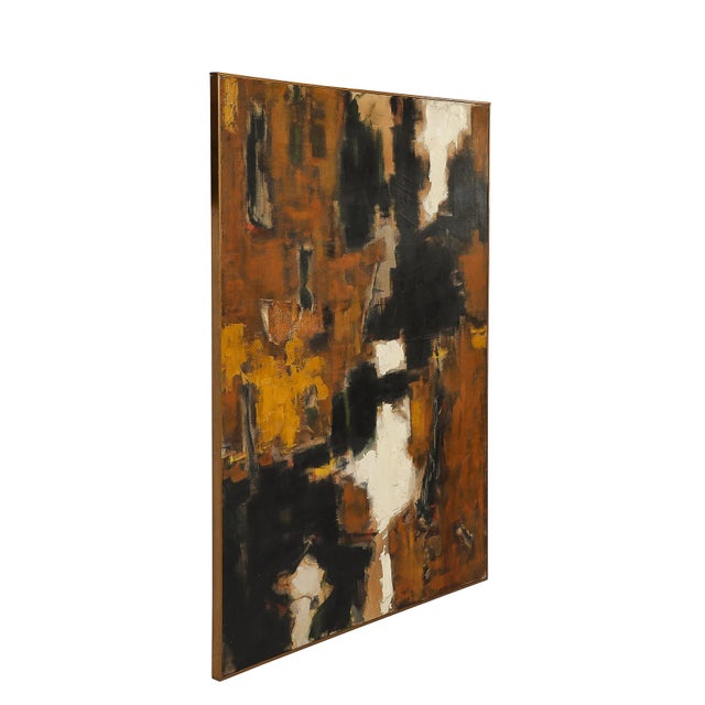 This stunning Modernist Untitled Color Field Oil Painting in Earth Tones signed Herbert MacDonald originates from the...
