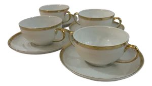 1930's H. C. Selb Princess Bouillon Bowls and Saucers - Set of 4