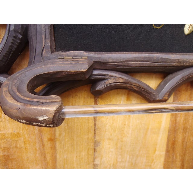 Black Antique Towel Rack in Wood For Sale - Image 8 of 11