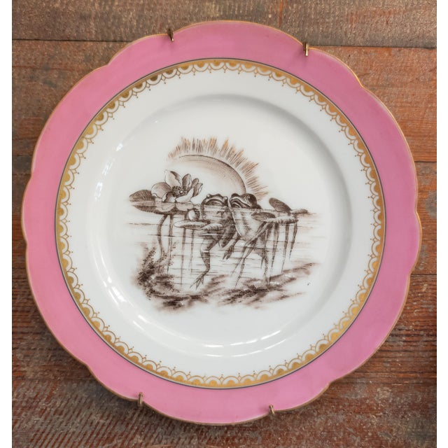 We are selling this decorative pair of probably French wall plates. These plates are probably Limoges or Old Paris and...
