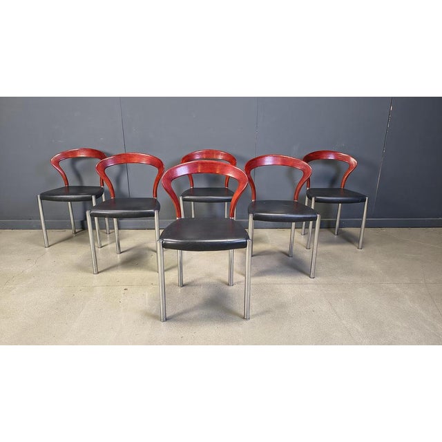 Vintage Lotus Chairs by Hartmut Lohmeyer for Kusch & Co., 1970s, Set of 6 For Sale - Image 12 of 14