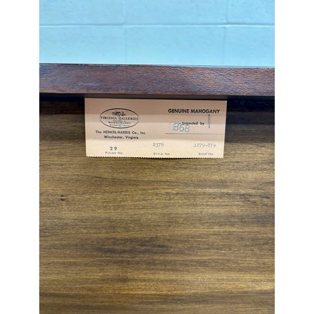 Vintage Henkel Harris Queen Anne Style Jamestown Colony Sideboard Buffet Credenza For Sale - Image 13 of 14