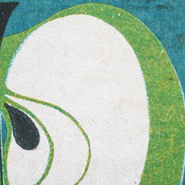 Mid Century Framed Pop Art Mixed Media Paintings- Set of Three For Sale In Miami - Image 6 of 7