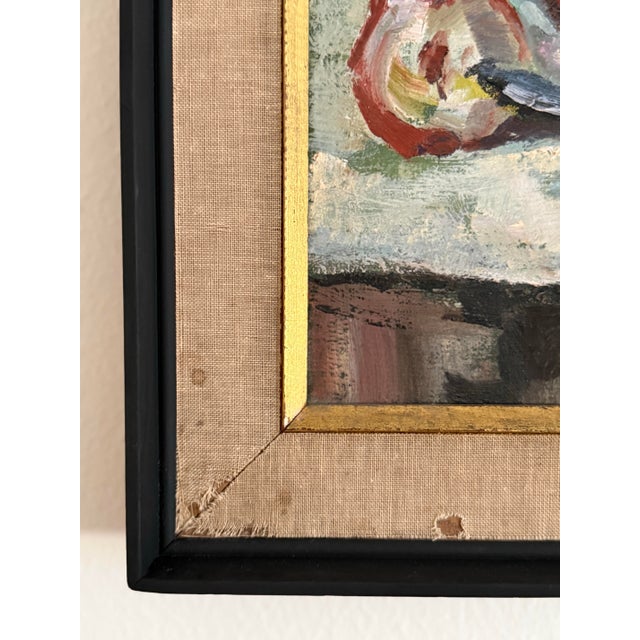 Mid 20th Century Vintage French Still Life Oil Painting Signed & Framed For Sale - Image 5 of 13