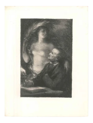 The Muse - Original Lithograph by Henri Fantin-Latour - 1886 1886