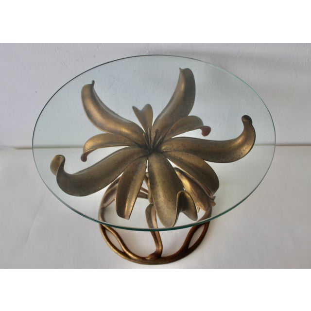 Arthur Court 1970s Arthur Court Style Sculptural "Lily" Side Table For Sale - Image 4 of 11