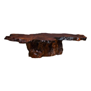 Vintage California Redwood Burl Coffee Table c.1960 For Sale