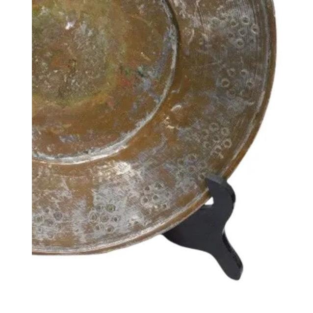 Copper Antique 19th Century Ottoman Tinned Copper Hand-Hammered Bowl 13 Inches For Sale - Image 8 of 8