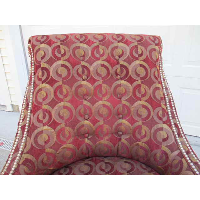 Maroon Hekman Howard Miller Tufted Side Chairs For Sale - Image 10 of 12