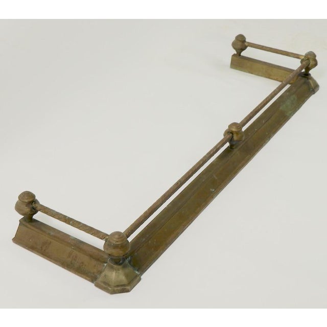Antique Brass Rail Fireplace Fender Chairish