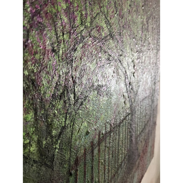 Italian Artist, Blossom with ArpVerdeacqua, Acrylic on Canvas For Sale - Image 6 of 11