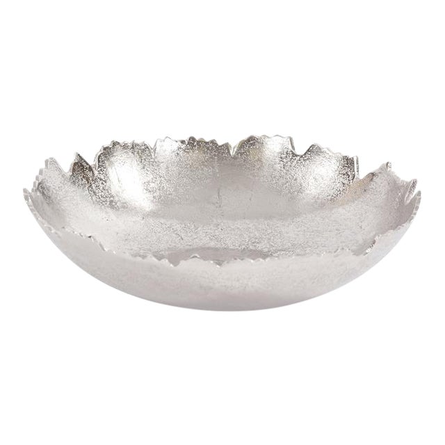 Silver Broken Edge Bowl / Wall Art from Kenneth Ludwig Chicago For Sale