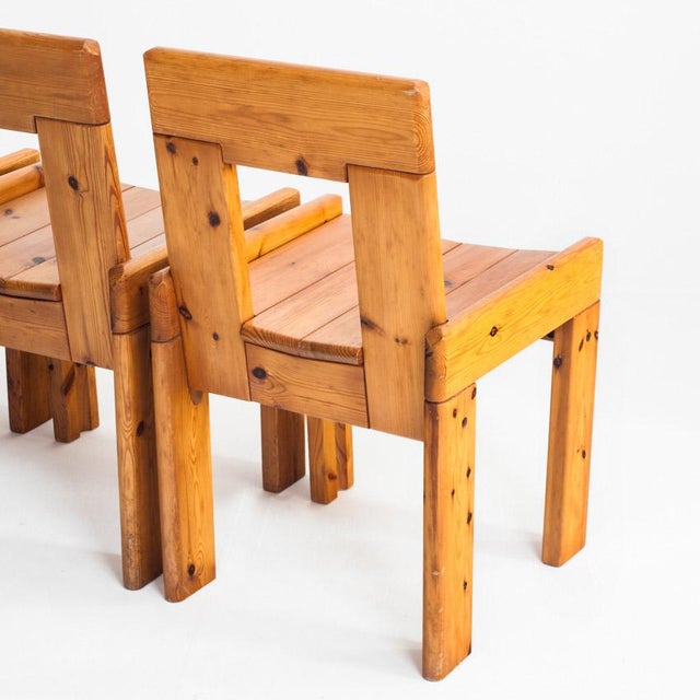 Vintage Pine Chairs attributed to Silvio Coppola for Fratelli Montin, Italy, 1970s, Set of 4 For Sale - Image 11 of 16