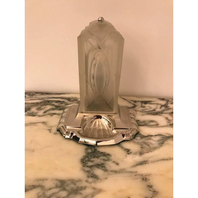 French Art Deco Table Lamp by Hugue For Sale In New York - Image 6 of 8