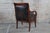 Wood Late 20th Century Henredon Mahogany Distressed Leather French Empire Regency Club Lounge Armchair For Sale - Image 7 of 12