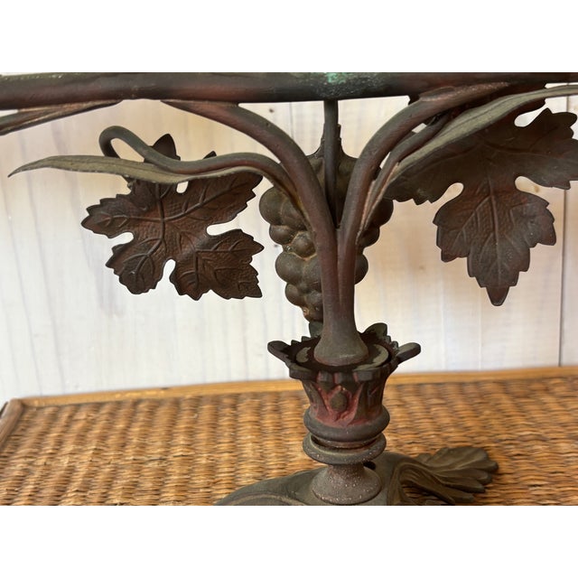 Antique French Iron Candelabra, Grapes and Wheat Motif For Sale - Image 12 of 16