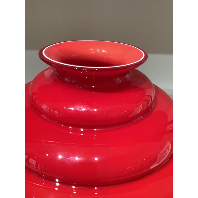 Glass Venini Murano Glass Vase by Napoleone Martinuzzi, 2006 For Sale - Image 7 of 10