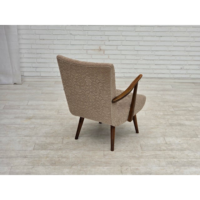 Danish Armchair in Furniture Wool and Beech Wood, 1960s For Sale - Image 14 of 18