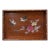 Huali Rosewood Tray Inlaid With Mother-of-Pearl Birds & Roses For Sale