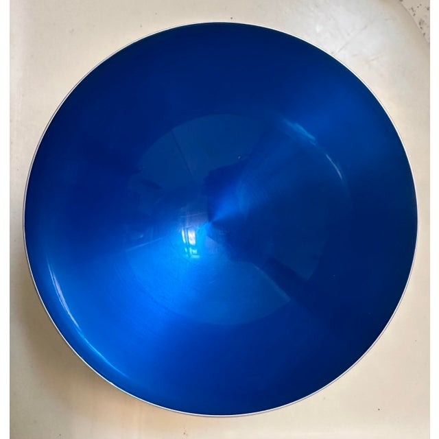 Blue Mid-Century Modern Enameled Bowls by Carl F. Christiansen for Reed and Barton For Sale - Image 8 of 9