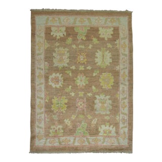 Vintage Inspired Oushak Rug - 5'2" x 6'11" For Sale