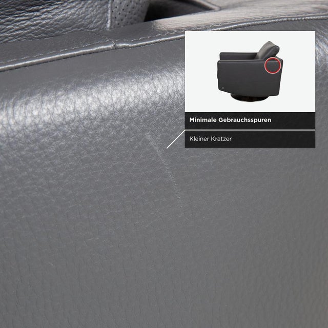 Relevé Armchair in Black Leather from Natuzzi For Sale - Image 9 of 16