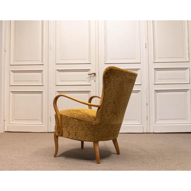 1940s Danish Modern Lounge Chair by Alfred Christensen for Slagelse Møbelværk, 1940s For Sale - Image 5 of 11