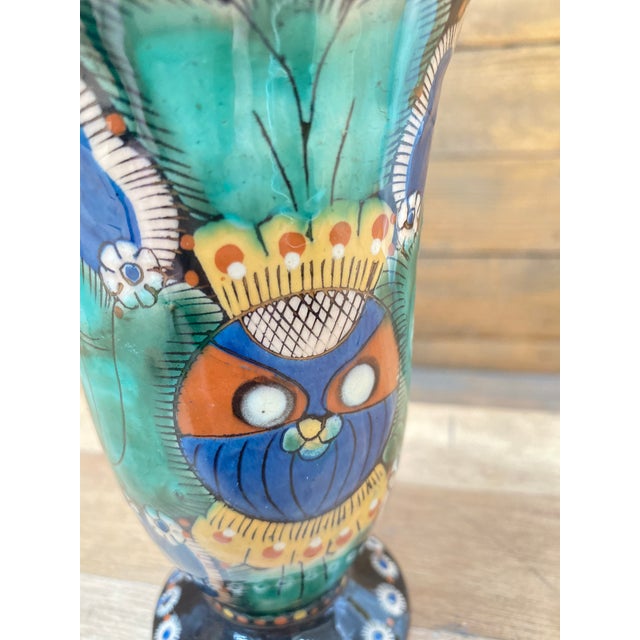 Vase in Glazed and Enameled Terracotta with Chrutmuster from Thun, Switzerland, 1890s For Sale - Image 16 of 18
