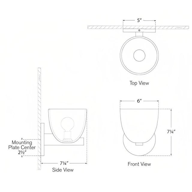 Modern AERIN for Visual Comfort Signature Carola Single Sconce in Hand-Rubbed Antique Brass with White Strie Glass For Sale - Image 3 of 3
