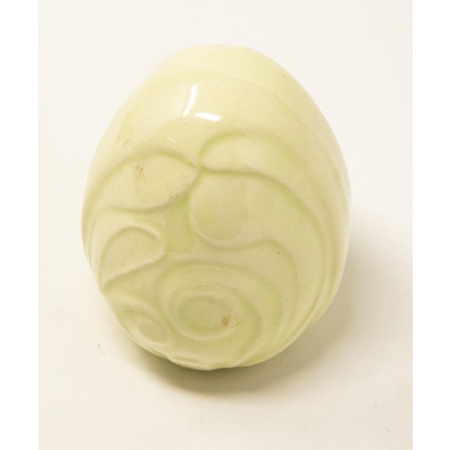 Mid 20th Century Glazed Ceramic Eggs- Set of 2 For Sale In Nashville - Image 6 of 13