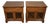 Henredon 18th Century Portfolio Mahogany Banded Satinwood Pair of Nightstands / Bedside Tables, 2 Pieces For Sale