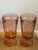 Glass 1980’s “Virginia” Peach Glass Tumblers- A Pair For Sale - Image 7 of 10