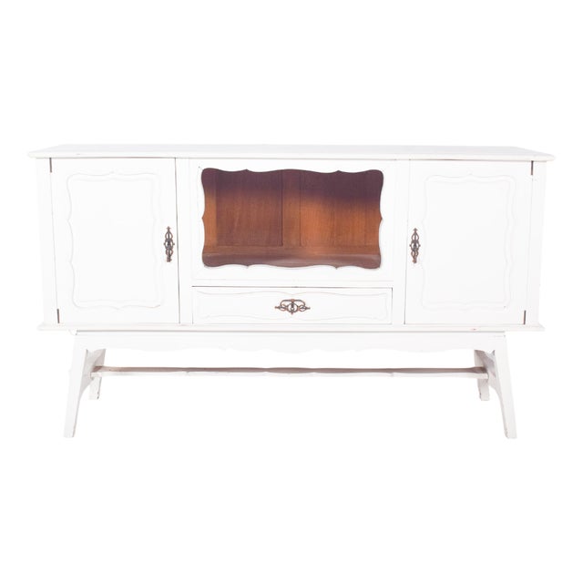 Vintage European White Painted Sideboard, 1920s For Sale