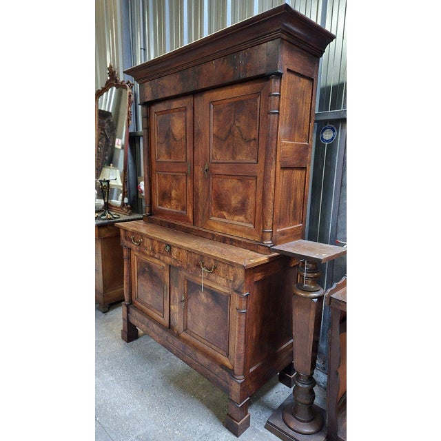 Empire Two-Piece Walnut Sideboard For Sale - Image 4 of 5