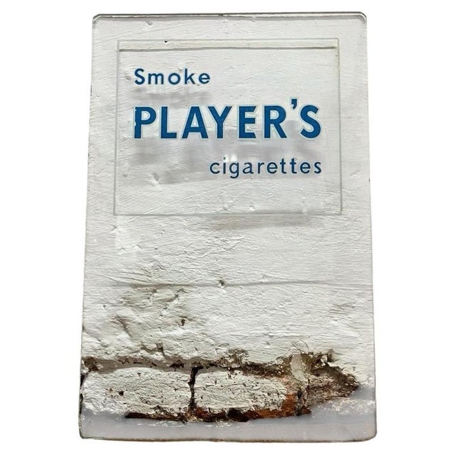 Early 20th Century Players Cigarettes Reverse-Printed Glass Advertising Panel, 1930 For Sale - Image 6 of 6