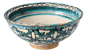 Large Vintage Uzbek Pottery Bowl, 1950s