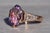 The Bickville: Ladies Victorian 14K Rose Gold Cocktail Ring set with Amethyst For Sale - Image 4 of 10