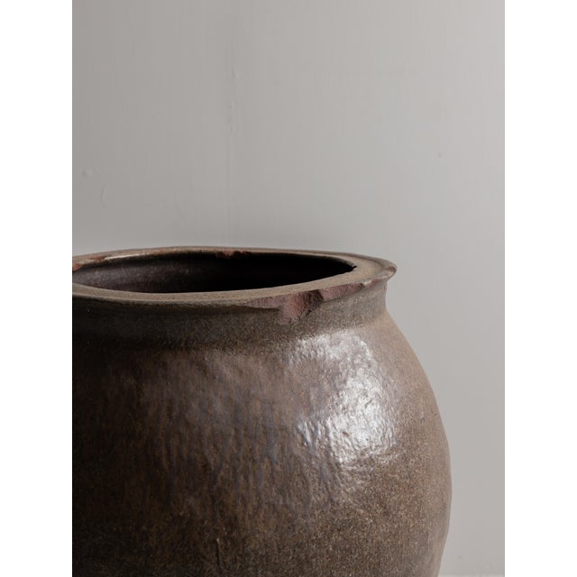 Japanese Antique Large Pottery Vase Late 19th–early 20th Century / Wabi Sabi / For Sale - Image 15 of 18