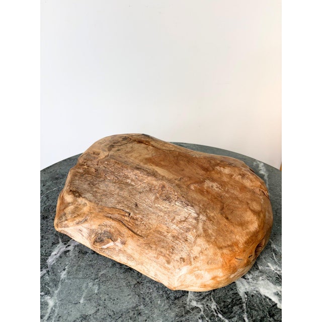 Mid-Century Wooden Live Edge Bowl, Britain, 1950s For Sale - Image 6 of 8