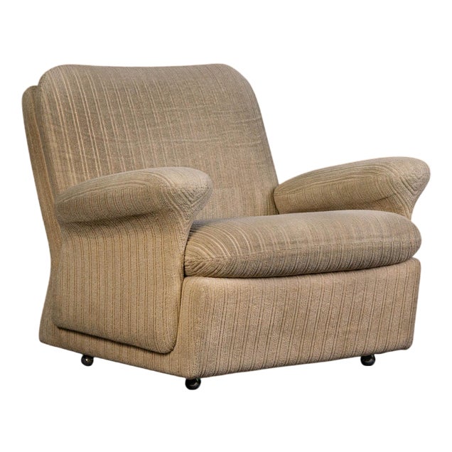Mid-Century Beige Fabric Chair For Sale