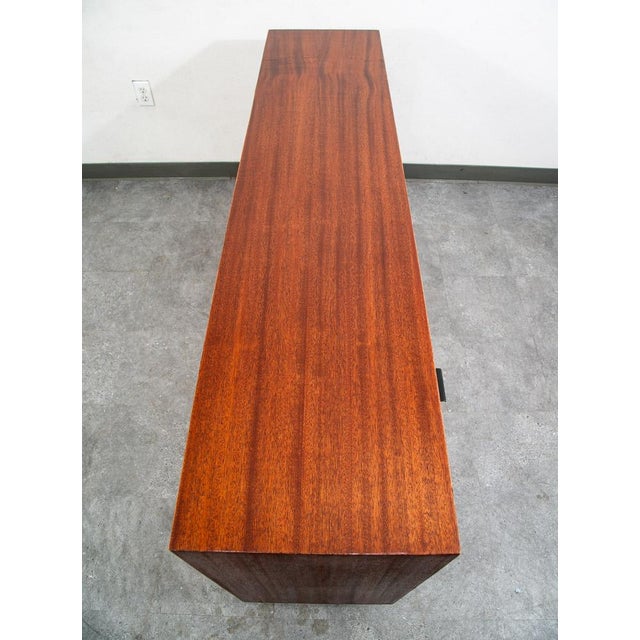 Mid-Century Modern Mid Century Danish Modern Credenza Sideboard Oak Teak Drawers Madsen Bar Glass For Sale - Image 3 of 12
