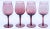 Postmodern Crystal Stemware Wine Glasses Amethyst Color 1980's Barware For Sale - Image 3 of 13