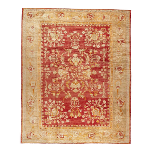 Zabihi Collection Red Angora Antique Oushak Rug