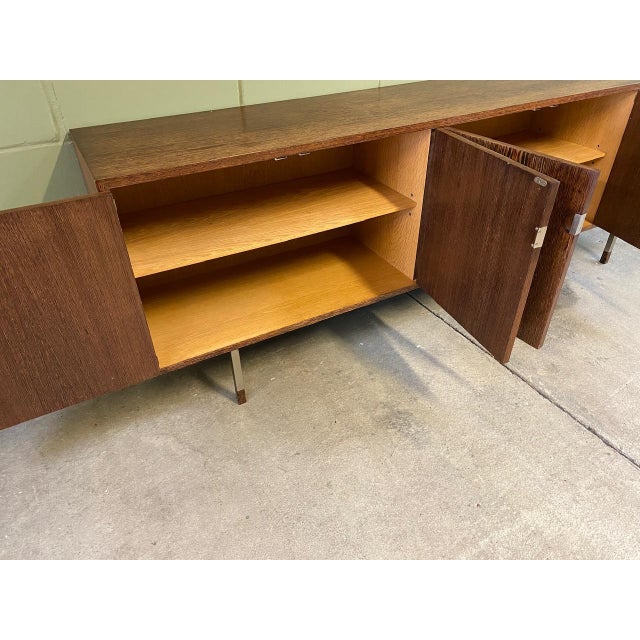 Brown Bauhaus Sideboard in Natural Wenge Wood by Hans Jürgenliemk, 1961 For Sale - Image 8 of 12