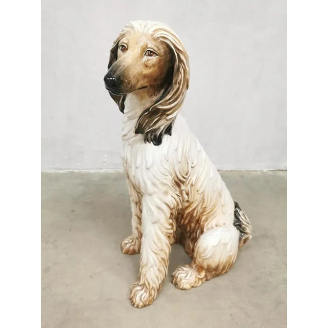 Vintage Italian Ceramic Dog Figure | Chairish