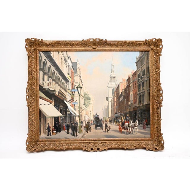 An outstanding original antique framed oil painting by Reginald Edward Arnold (1853 – 1938) . The painting is titled : Bow...