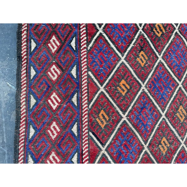Vintage Afghan Baluchi Tribal Kilim Rug For Sale - Image 4 of 9